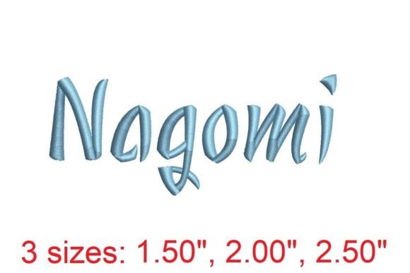 Nagomi Embroidery Font